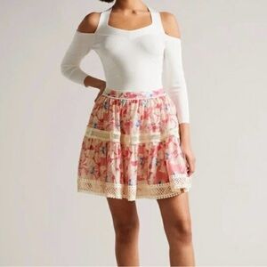 Ted Baker London floral embroidered skirt